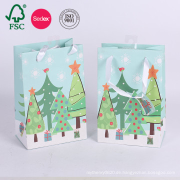 Gewohnheit druckte Weihnachtshochzeits-Einkaufen-Papiertüte für Geschenk
